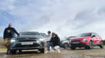 Ellis Hyde, Pete Baiden and Jordan Katsianis inspecting Citroen C5 X